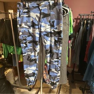 BAMBOO Blue Camouflage Joggers